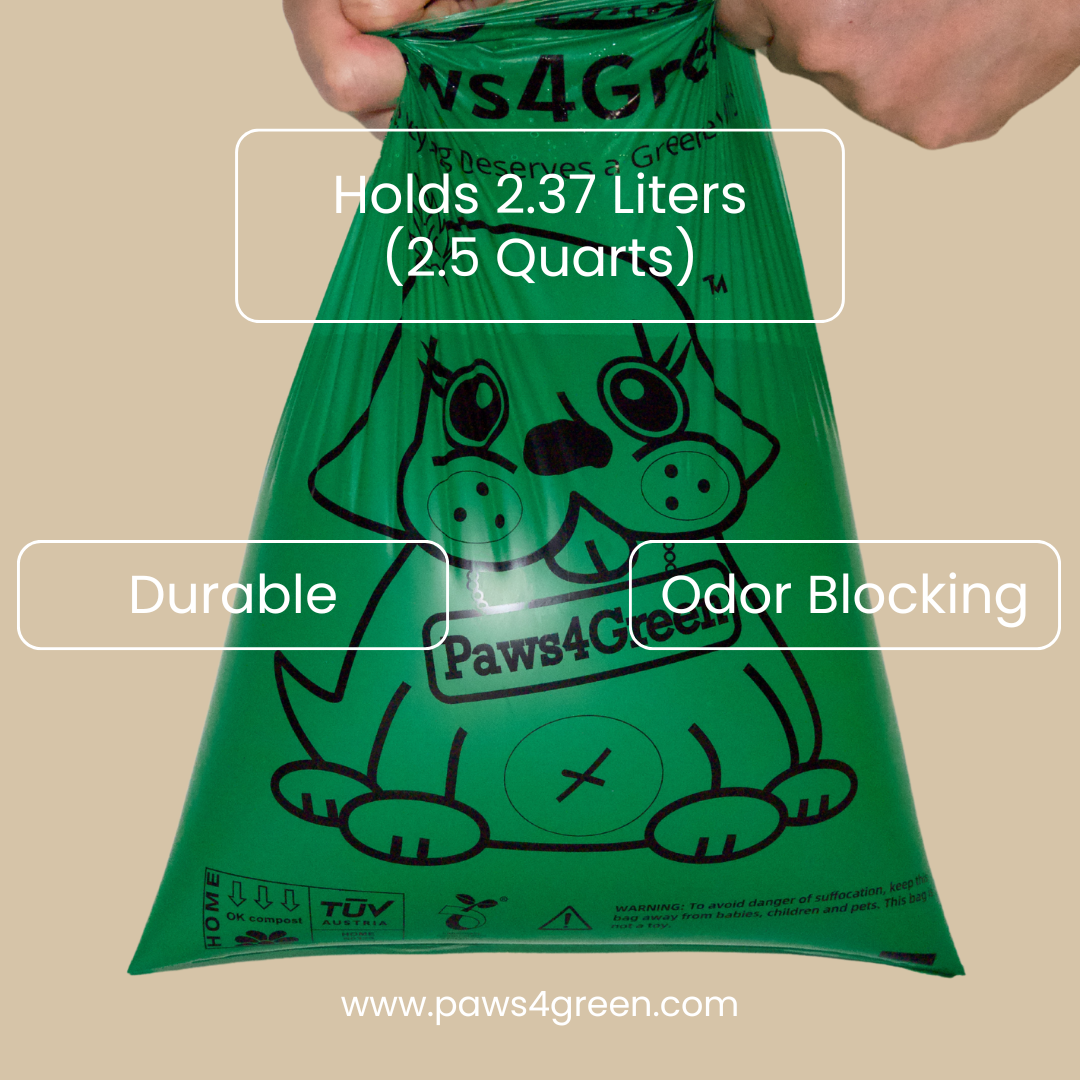 100% Certified Compostable Pet Waste Bags - 18 Rolls