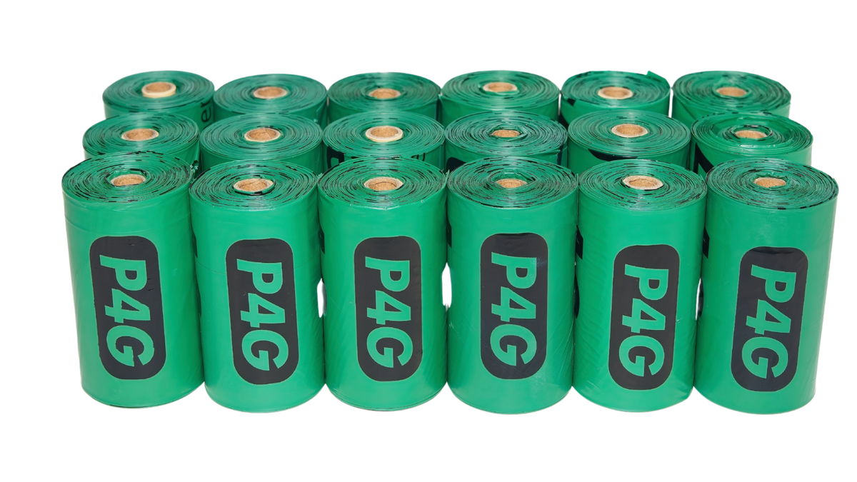 100% Certified Compostable Pet Waste Bags - 18 Rolls