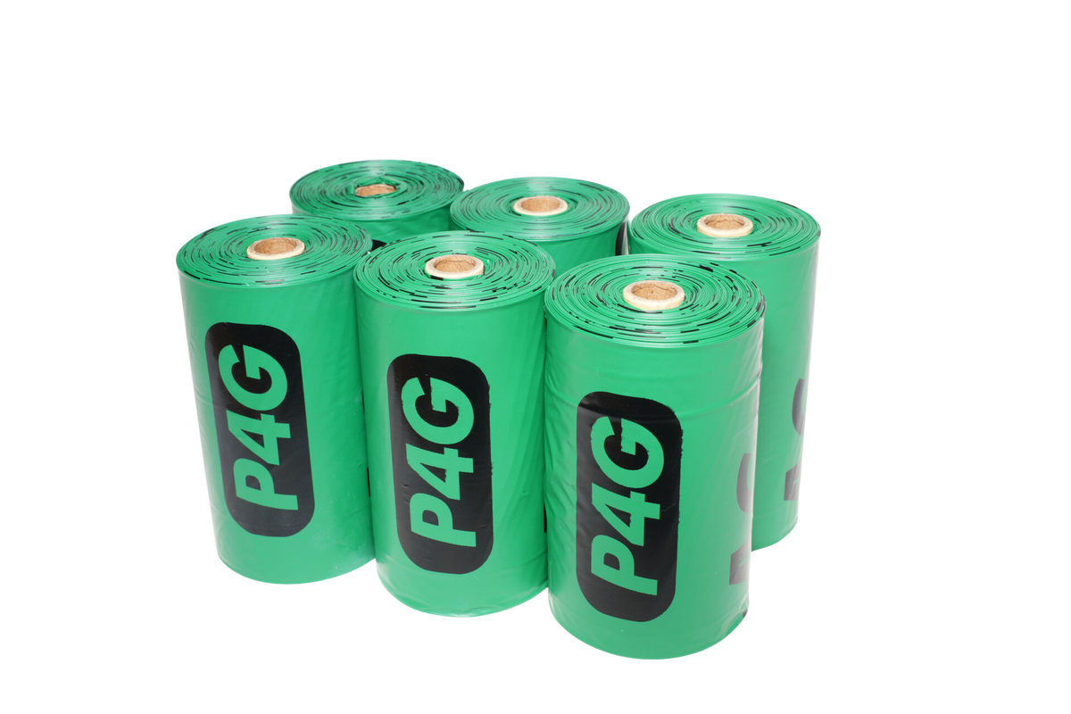 100% Certified Compostable Pet Waste Bags - 6 Rolls