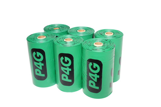 100% Certified Compostable Pet Waste Bags - 6 Rolls