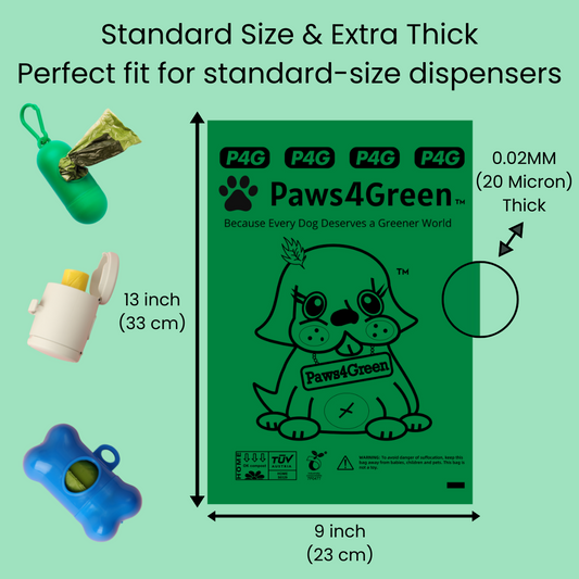100% Certified Compostable Pet Waste Bags