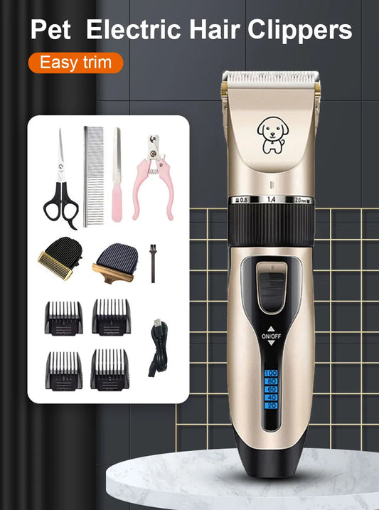 Dog Clipper Dog Hair Clippers Grooming (Pet/Cat/Dog/Rabbit) Haircut Trimmer Shaver Set Cordless Rechargeable Professional