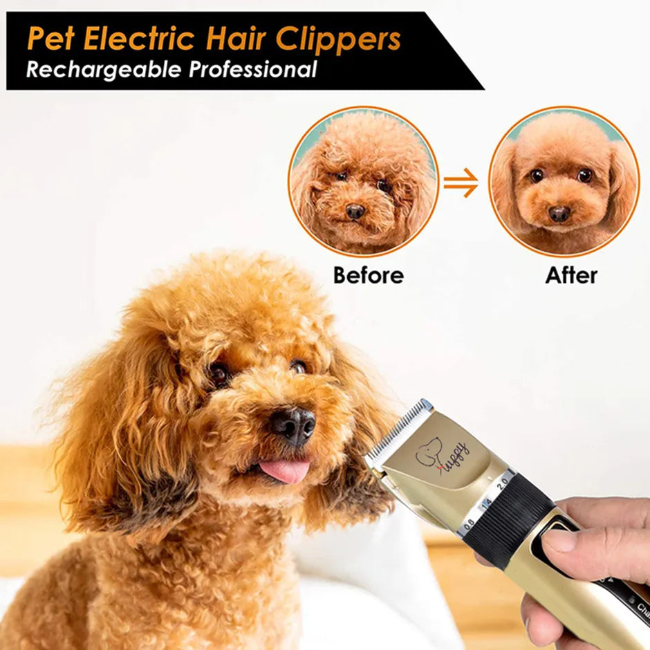 Dog Clipper Dog Hair Clippers Grooming (Pet/Cat/Dog/Rabbit) Haircut Trimmer Shaver Set Cordless Rechargeable Professional