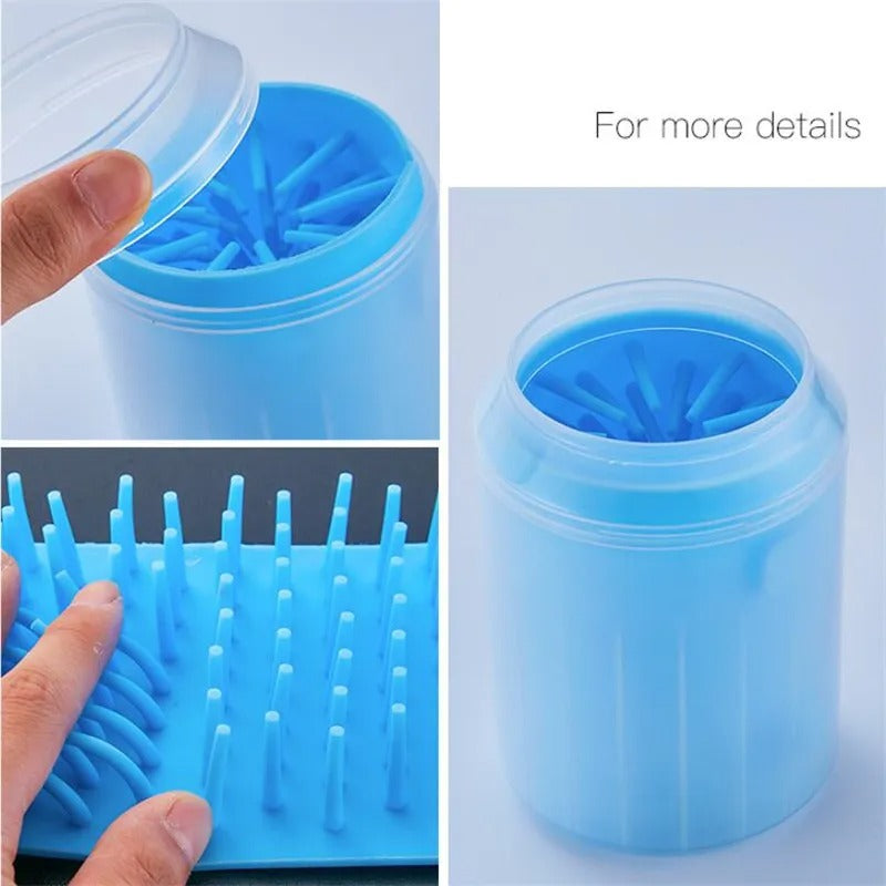 Pet Paw Cleaner Cup Soft Silicone Combs Portable Outdoor towel Foot Brush Quickly Wash Foot Cleaning Bucket