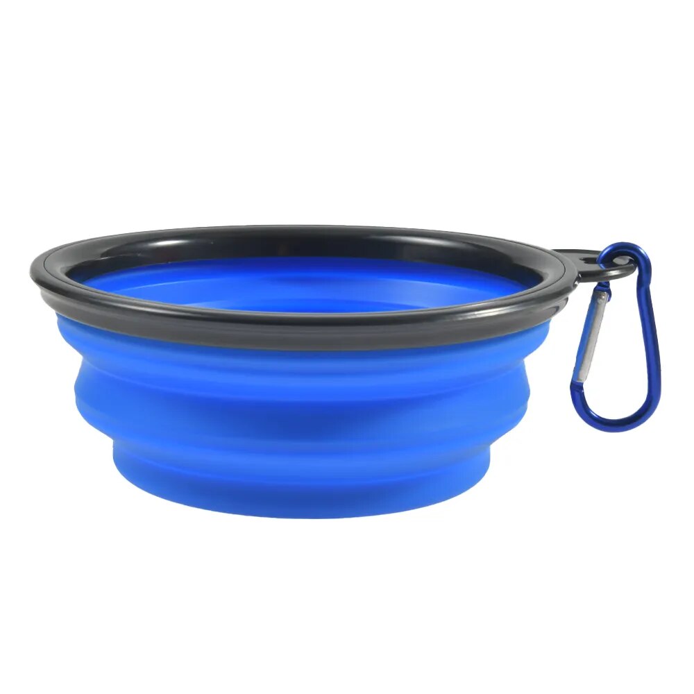 Reusable Portable Large (pack of 2) & Small (pack of 3) Collapsible Dog Pet Folding Silicone Bowl Outdoor Travel